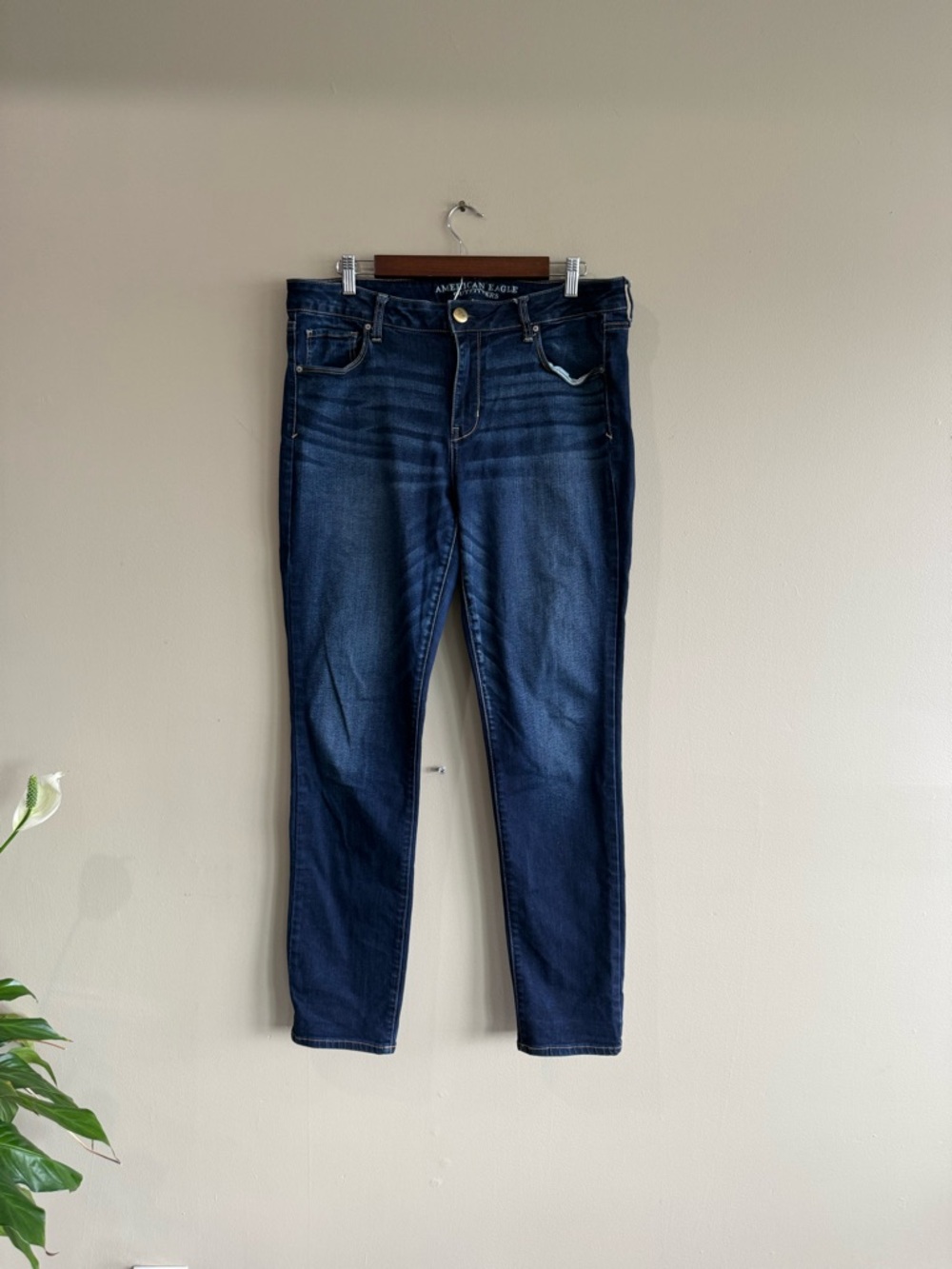 American Eagle Outfitters High-Rise Super Stretch Skinny Jeans 16 Long - Picture 2 of 12